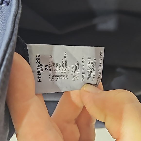 Level 99 Navy Blue Business Casual Pants, Straight Leg, Stretch, Sz 29 - Picture 8 of 13